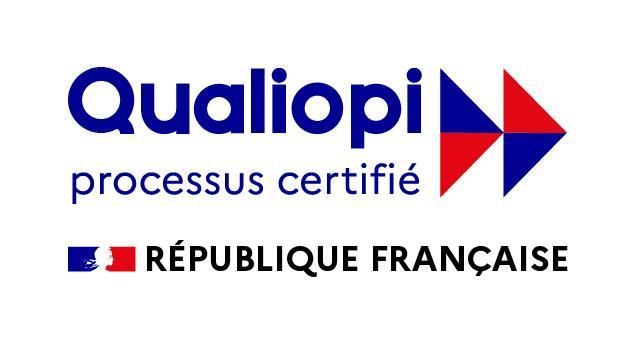 Logo Qualiopi – processus certifié, République française